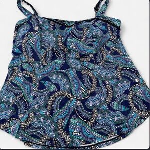 Navy Paisley Women's Bikini Top